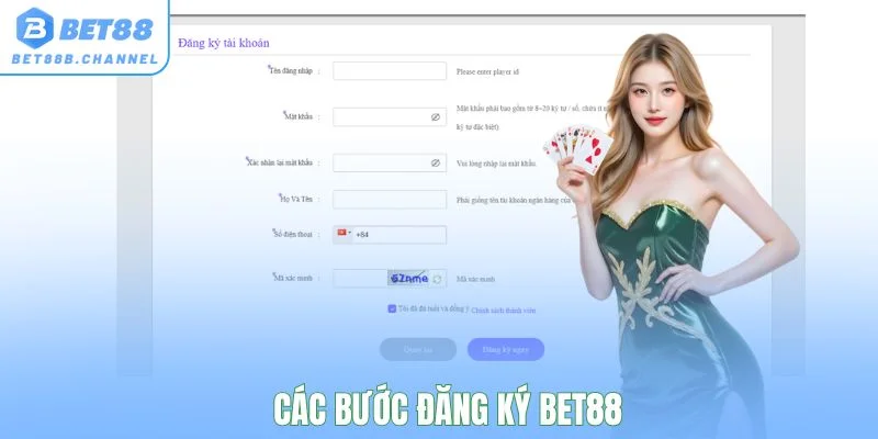Các bước đăng ký Bet88 cụ thể nhất dành cho bạn