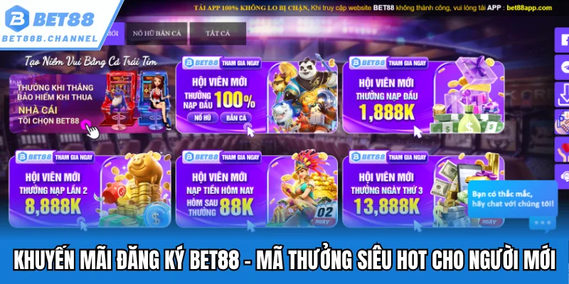 khuyến mãi đăng ký bet88