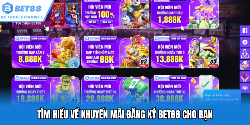 Tìm hiểu về khuyến mãi đăng ký Bet88 cho bạn